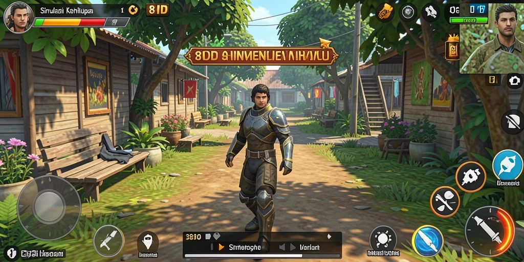 Gameplay 8ID menampilkan kehidupan simulasi yang dinamis dan interaktif.