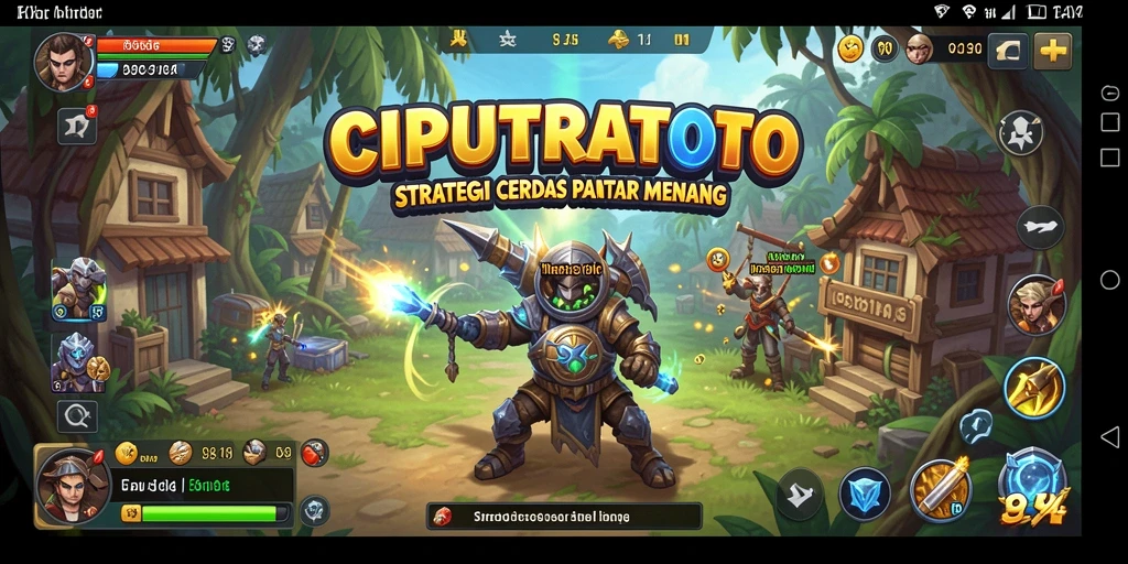 Screenshot utama menunjukkan gameplay strategis yang menegangkan.