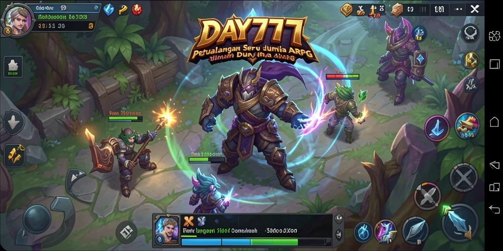 Screenshot menunjukkan aksi intens dan grafis menakjubkan dalam <strong>DAY777</strong>.