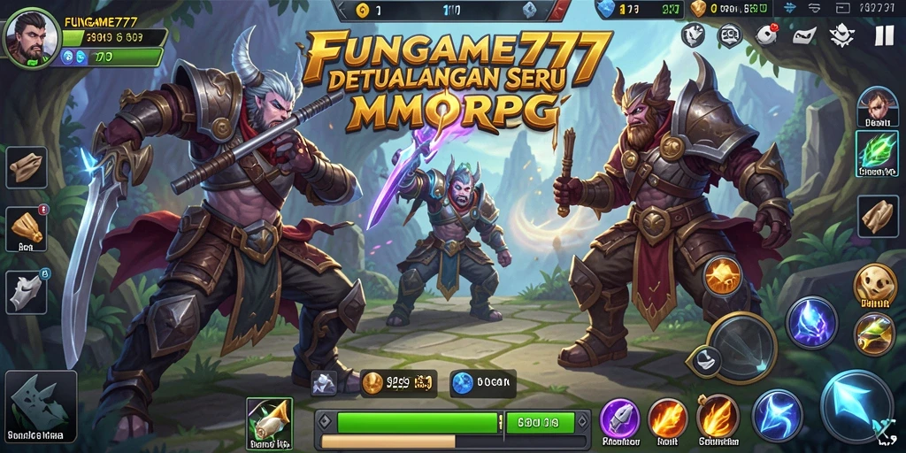 Tampilan gameplay menakjubkan dari FUNGAME777 dalam aksi MMORPG.