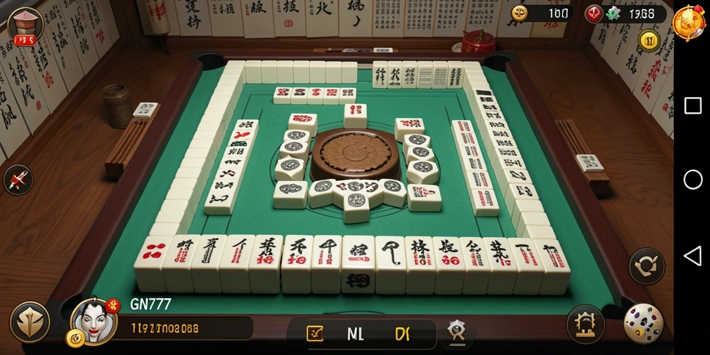 Screenshot gameplay GN777 menampilkan momen seru permainan Mahjong.