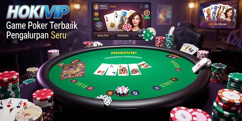 Screenshot HOKIVIP menampilkan gameplay poker yang mendebarkan.