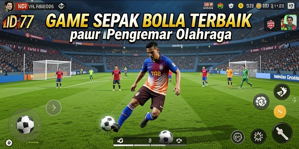 Tampilan gameplay seru dalam IDR77 dengan aksi sepak bola yang menegangkan.