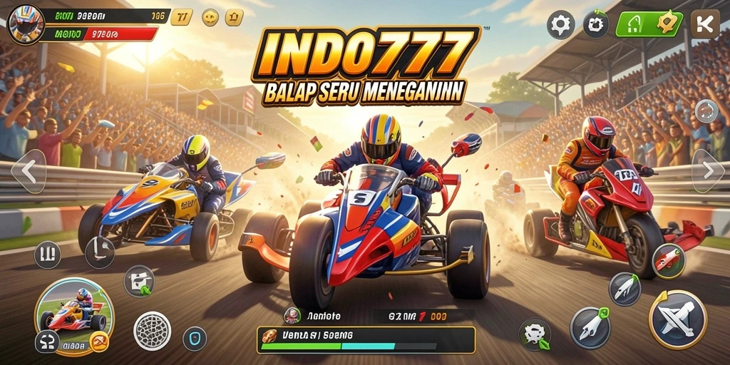 Tangkapan layar gameplay balap yang seru di INDO777.