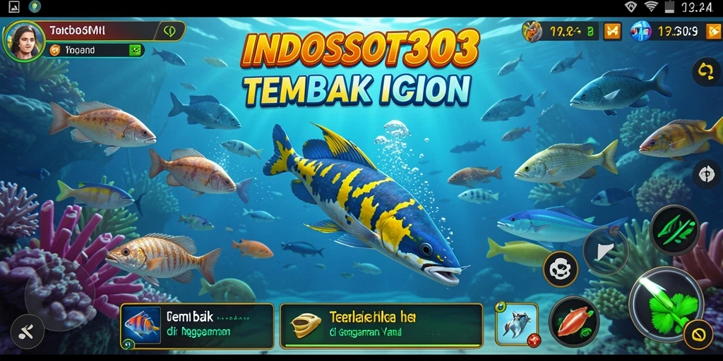 Screenshot dari gameplay Tembak Ikan yang seru
