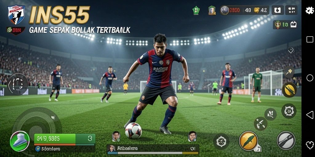 Tampilan gameplay INS55 yang mendebarkan dan seru saat pertandingan.