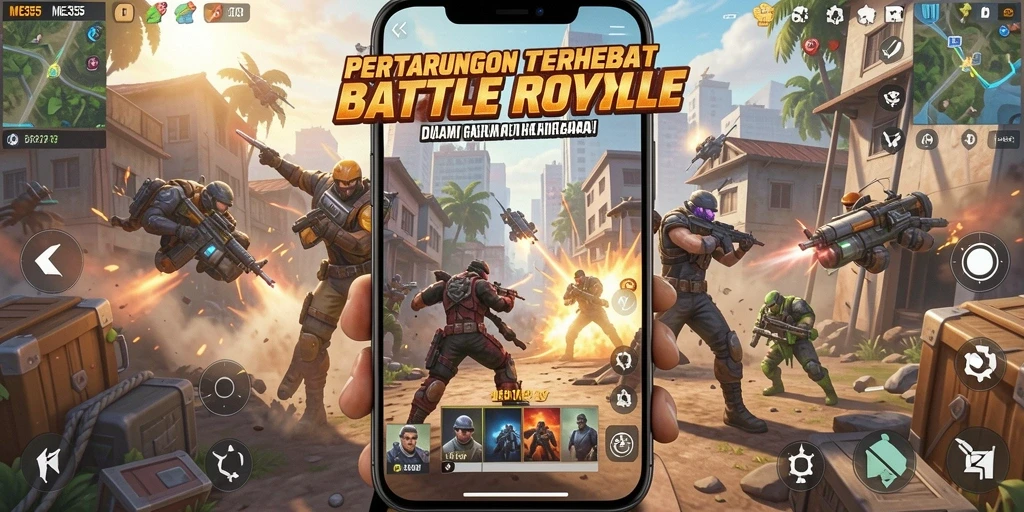 Tampilan gameplay ME355 yang seru dan mendebarkan saat bertarung.