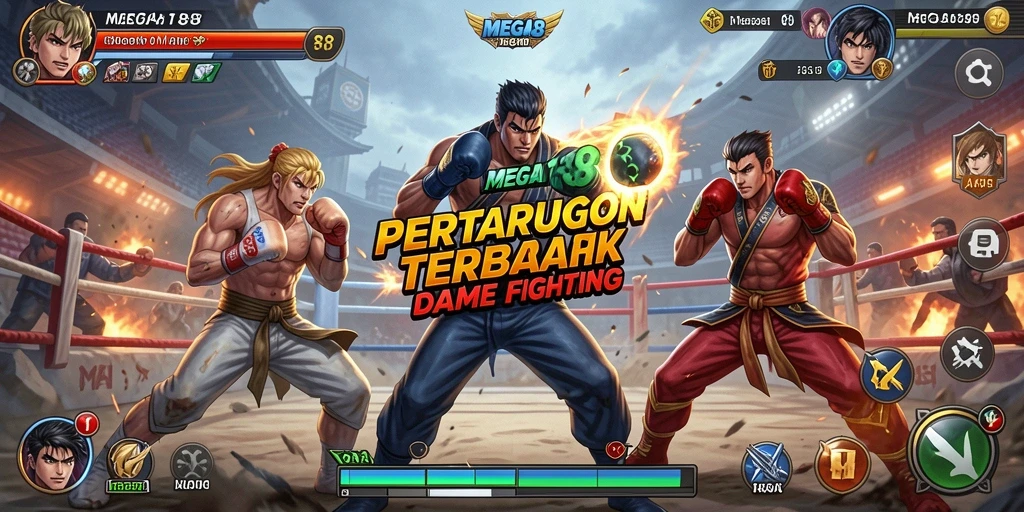 Tampilan gameplay <strong>MEGA188</strong> dalam pertarungan epik yang penuh aksi.