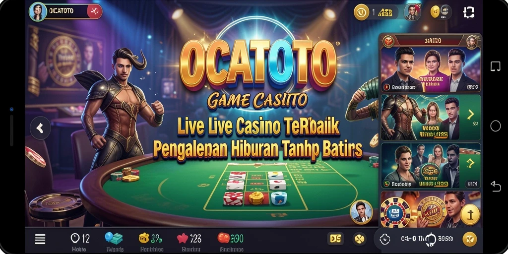 Tampilan gameplay Live Casino yang mendebarkan di OCATOTO.