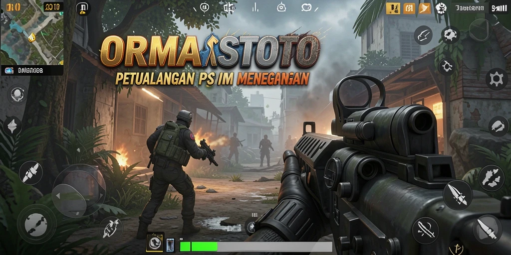Tangkapan layar gameplay ORMASTOTO menunjukkan aksi menegangkan dalam pertempuran FPS.