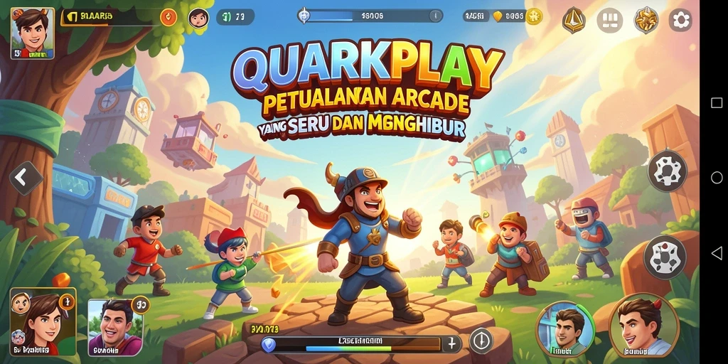 Tampilan gameplay menegangkan dan penuh warna di QUARKPLAY.