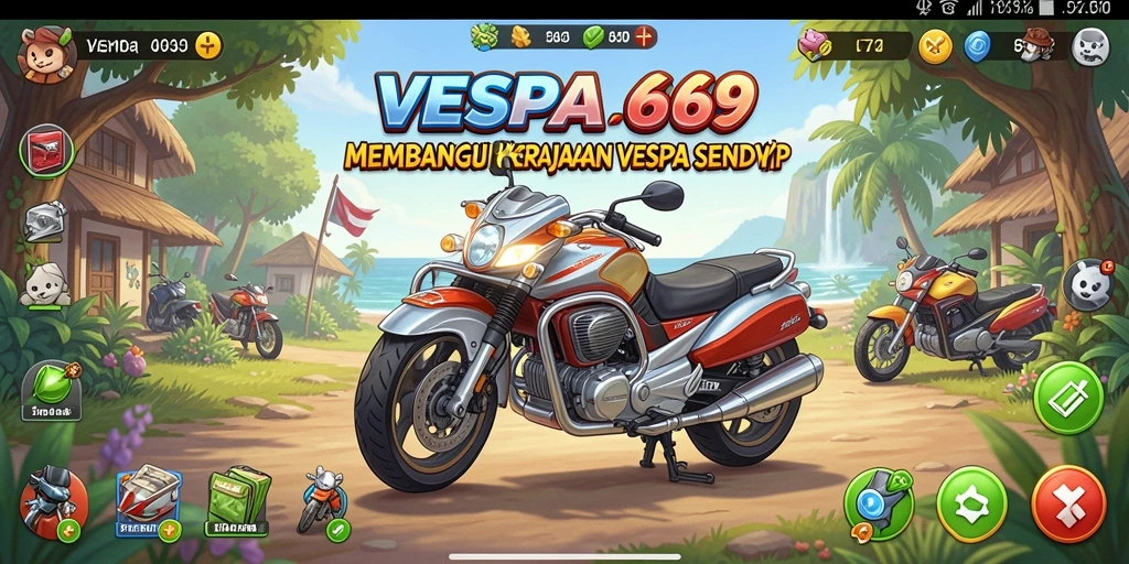 Screenshot utama VESPA69 menampilkan gameplay Tycoon yang seru.