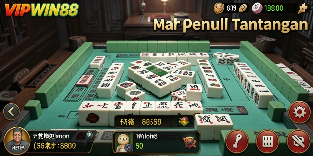 Screenshot VIPWIN88 menampilkan gameplay Mahjong yang seru dan menarik.